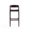 Manhattan Comfort Klismos Barstool in Black and Dark Walnut (Set of 3) 3-BS014-BK - alternate 5